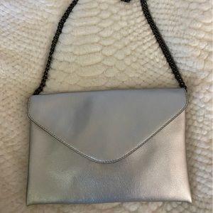J. Crew silver clutch
